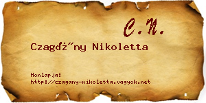 Czagány Nikoletta névjegykártya